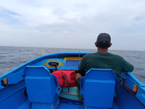 Lancha de vuelta a casa desde Maratua